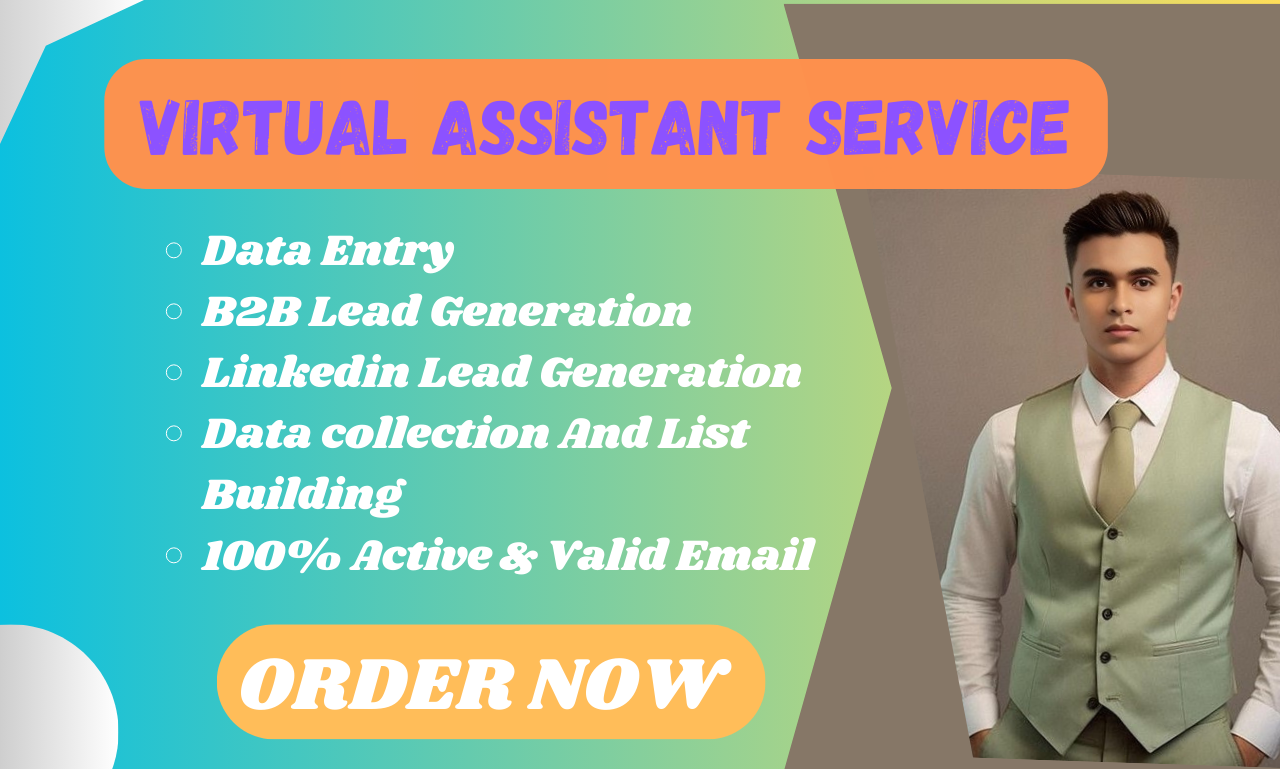 I will do Expert Virtual Assistant for Data Entry, L...