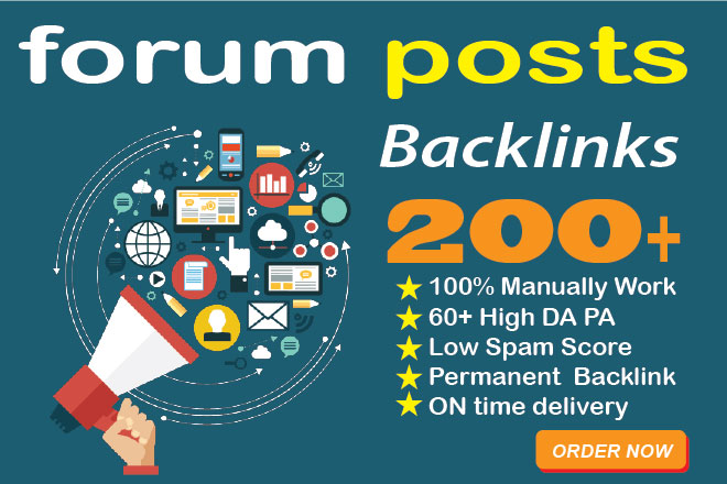 I will do forum posting high authority and follow for...