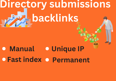 I will build 50 strong backlinks from directory submi...