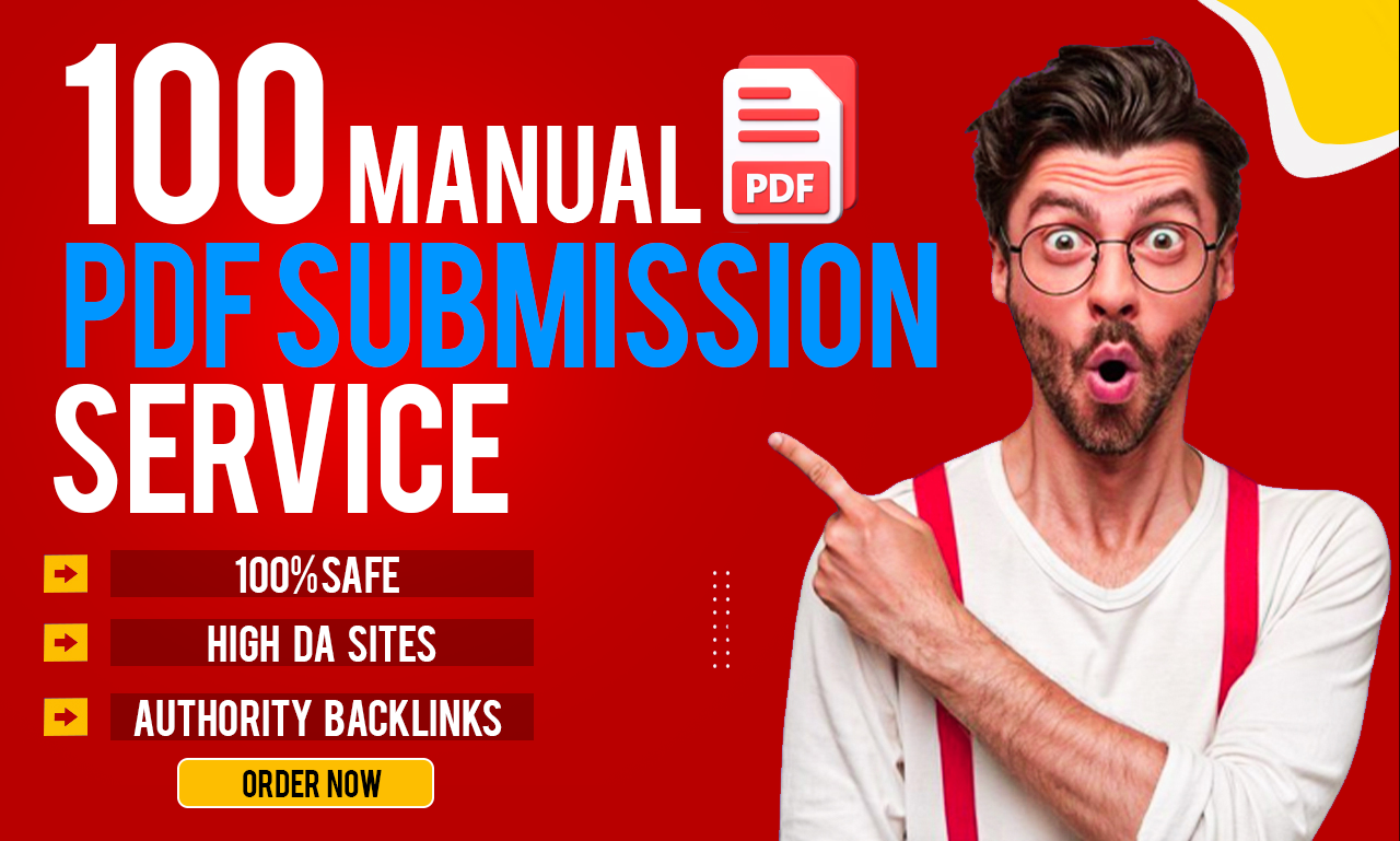 I will do 100 PDF submission SEO backlinks on top sha...