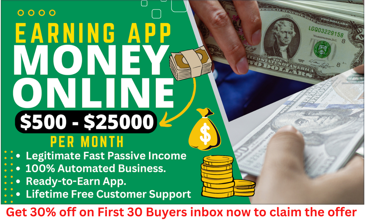 I will earning apps for passive earning money with we...