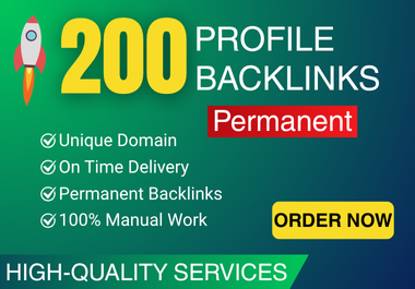 Rank on Google with 200 powerful profile backlinks wi...