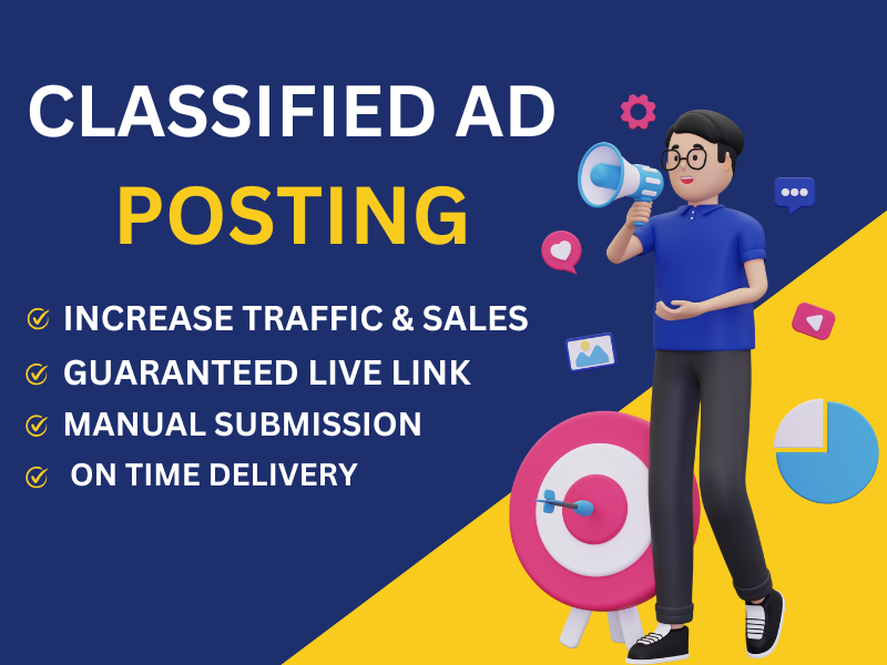 I will post classified ads on top classified ads post...