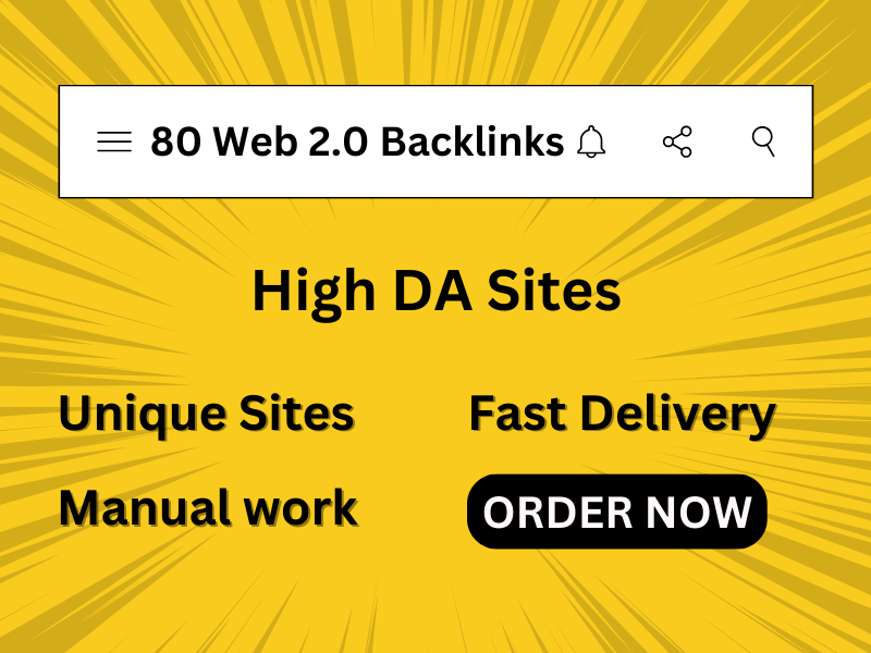 I will build 8 0 web 2 0 backlinks