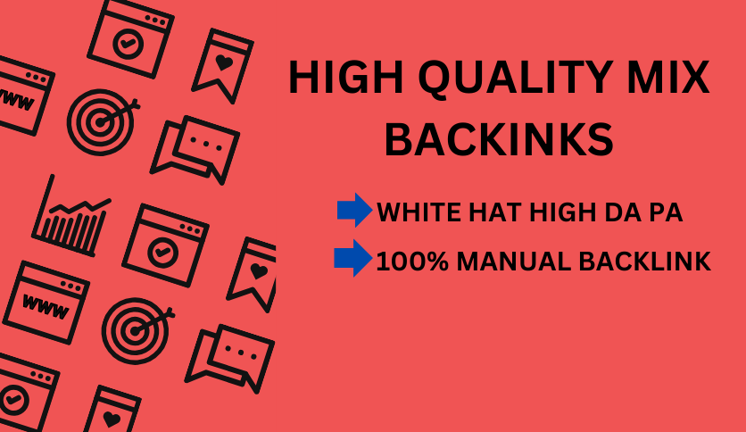I will build 100 manual high quality mix backlinks wi...