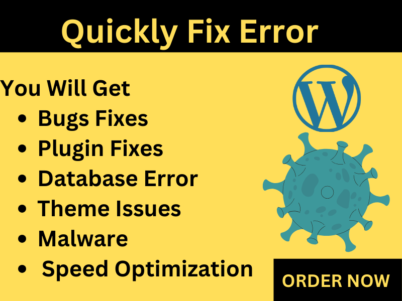 I will Fix Your WordPress site Bugs/Error Quickly and...
