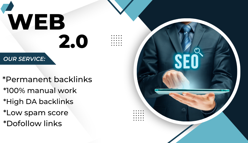I will build high-quality 50+ Web 2.0 SEO backlinks f...