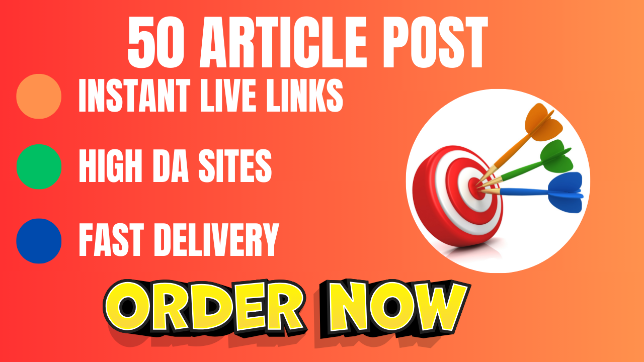 I Will Complete 50 Article Posts For You In Top Websi...