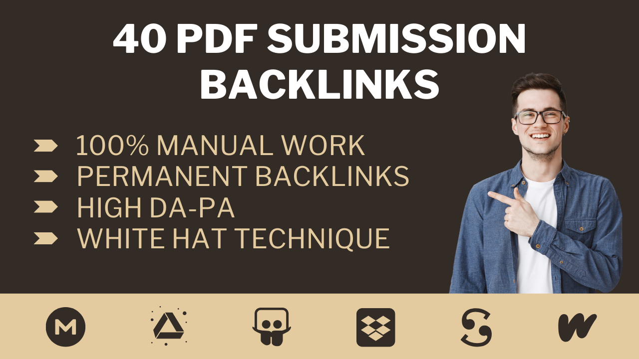 I Will Manually Do 40 PDF Submissions on High DA Site...
