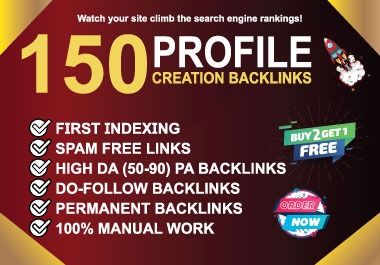 150 Backlinks to High-Quality Profile Creation on DA ...