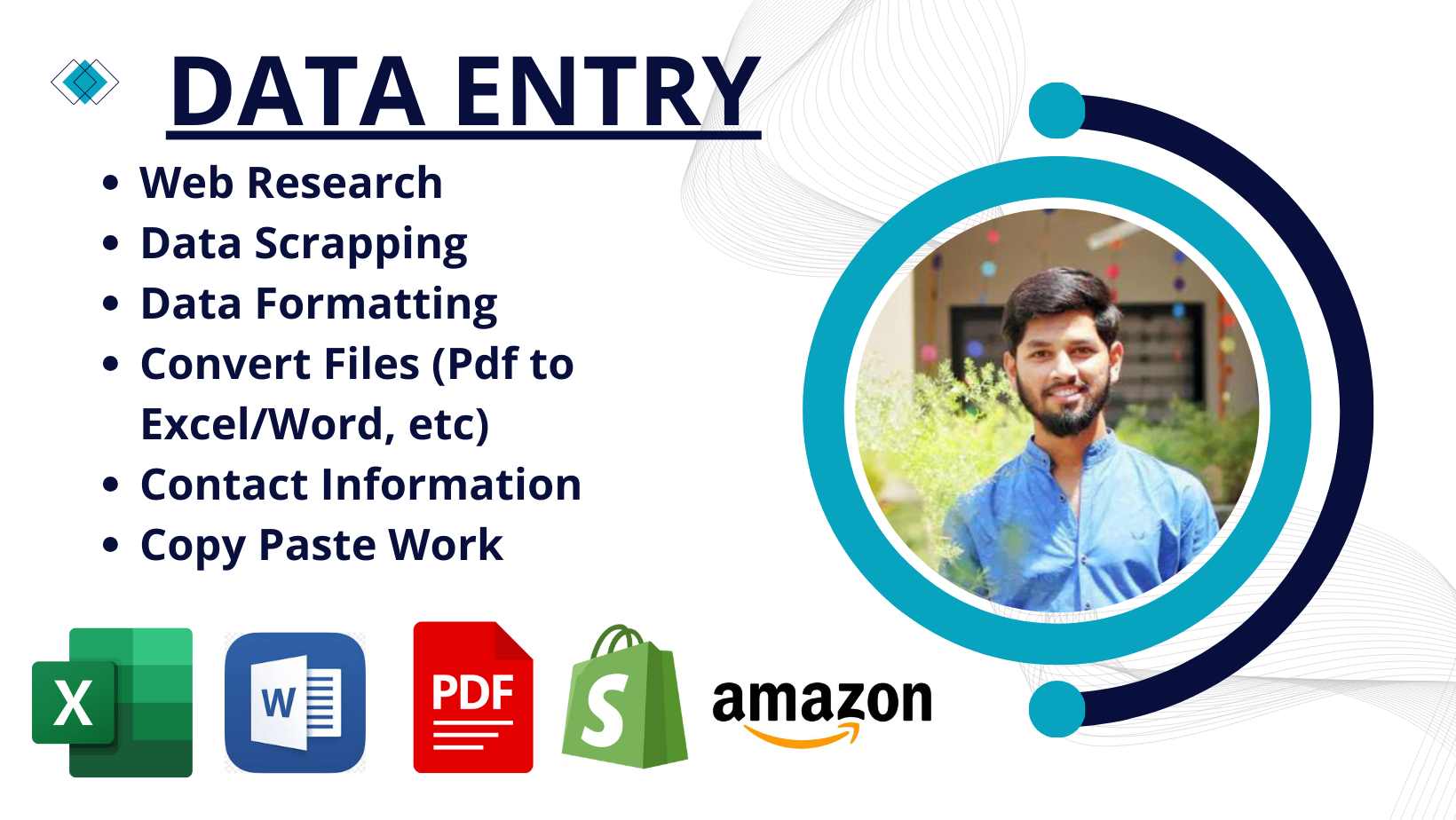 I will be your reliable data entry and web research s...