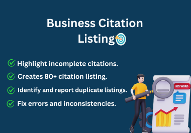 I will create local citations and business directorie...