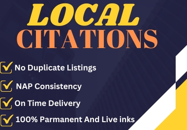 I will Create 100 local citations and business listin...
