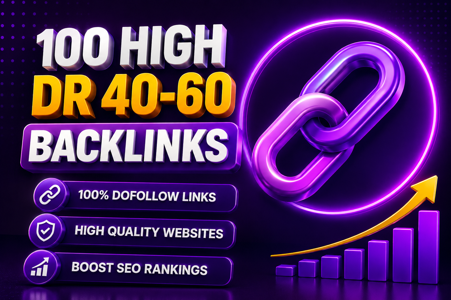 I will create 100 high DR 40-60+ dofollow SEO backlin...