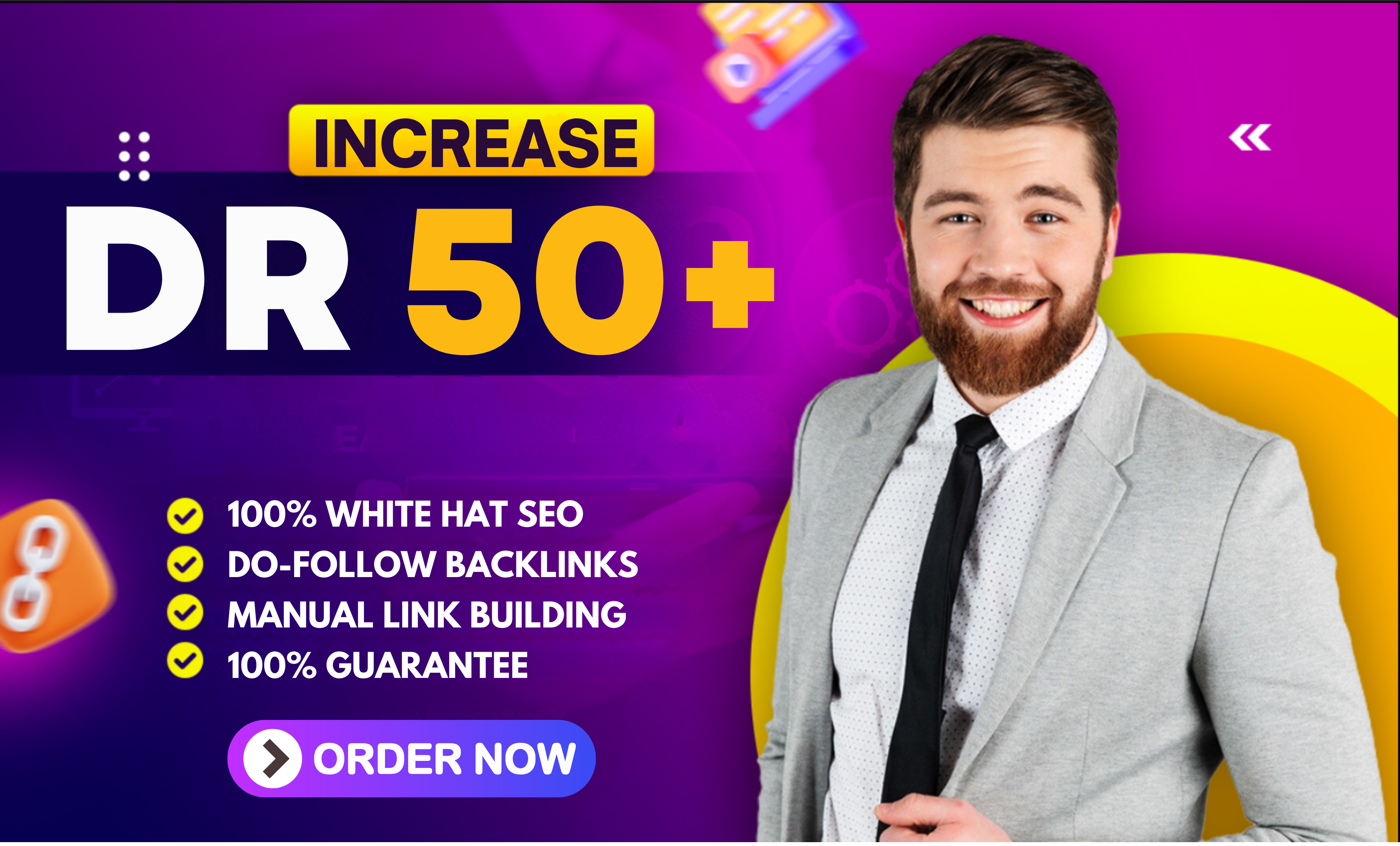 I will increase Ahrefs domain rating ahrefs DR 50 plu...