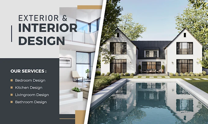 I will do 3d model house, 3d exterior home, interio...