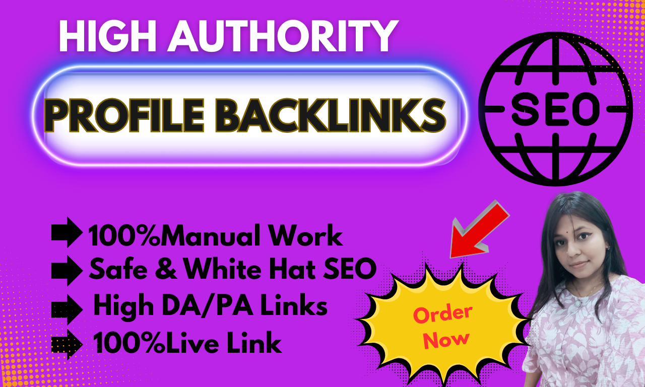 I will build 200 Profile Back Links on High DA sites ...