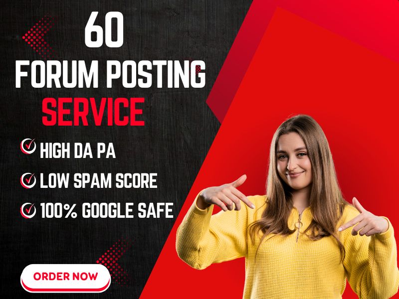I will provide manually 60 forum posting dofollow bac...