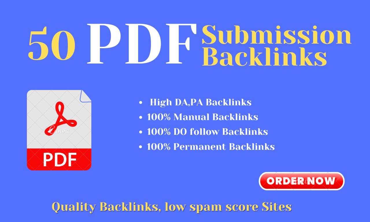 I will submit 50 PDF Submission Backlinks
