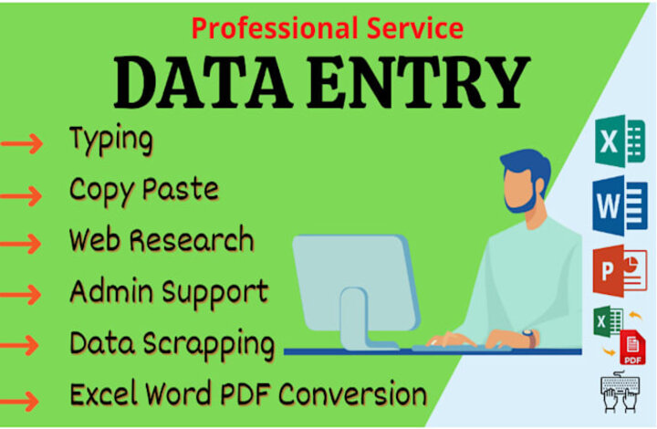 do Data Entry, Typing job, Copy and Paste work, We...