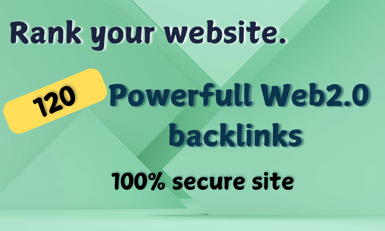 I will build 120 powerful manual Web2.0 backlinks wit...