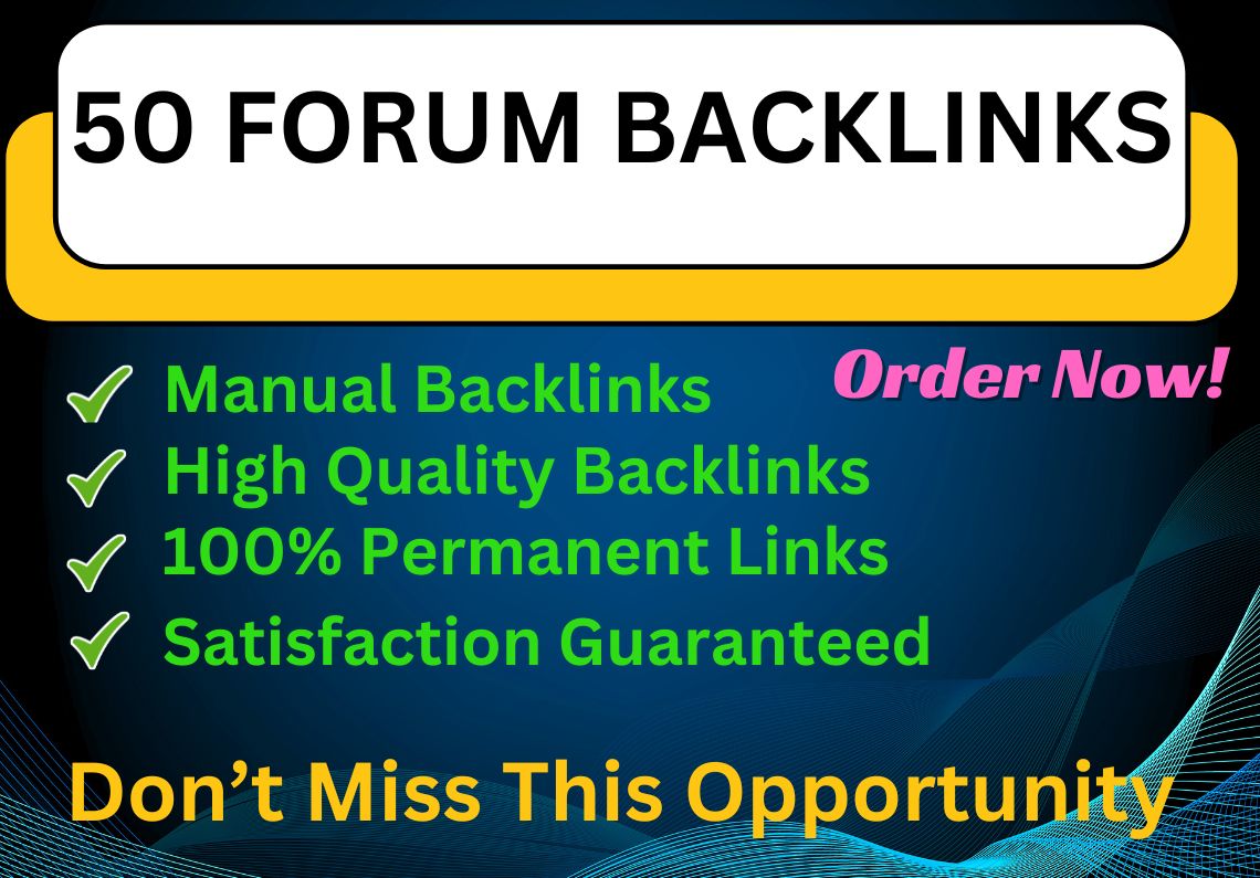 I will Build high quality forum backlinks to rank you...