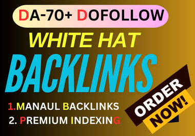 create seo backlinks 70+ DA quality dofollow link bui...