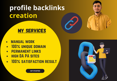 I will build 150 profile backlinks for brand creation...