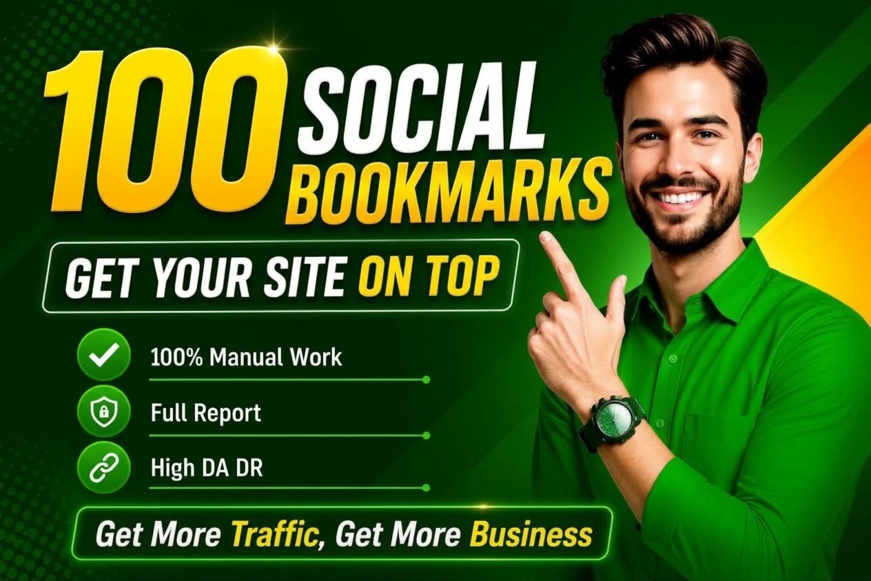 100 Manual Social Bookmark Backlinks on High DA DR Pl...