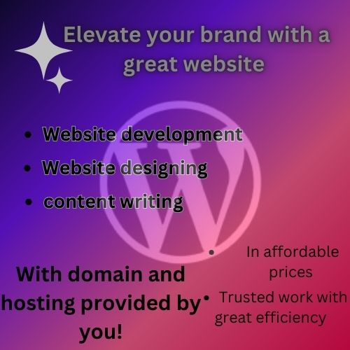 create a website to widen your brand via a great expe...