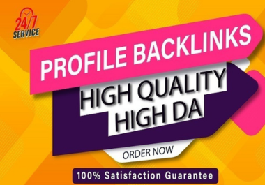 I will build 50 high authority SEO profile backlinks ...