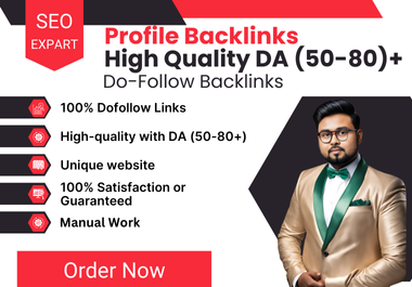 I will create 100 high authority profile backlinks or...