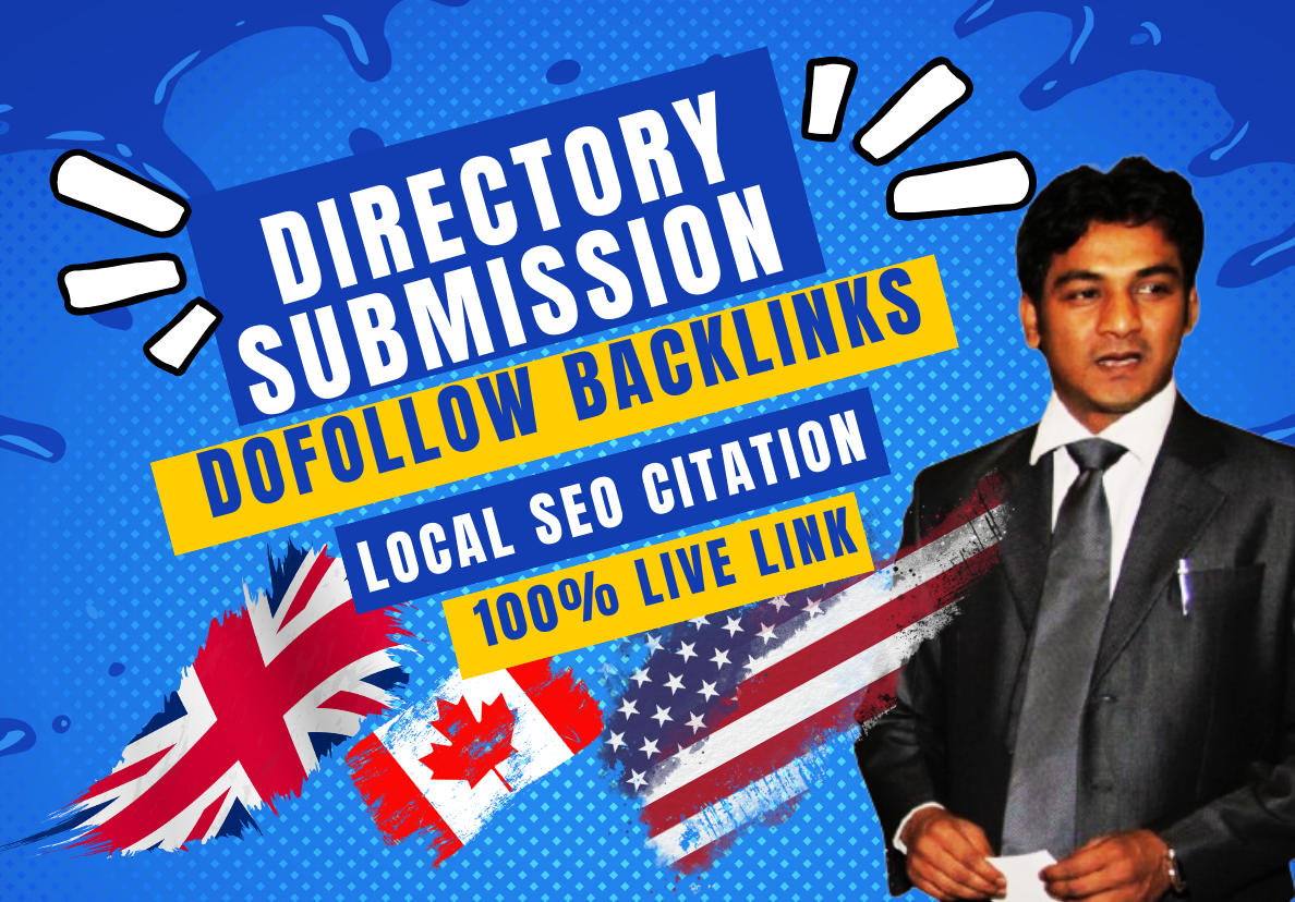 100 Directory Submission backlinks and Local citation...