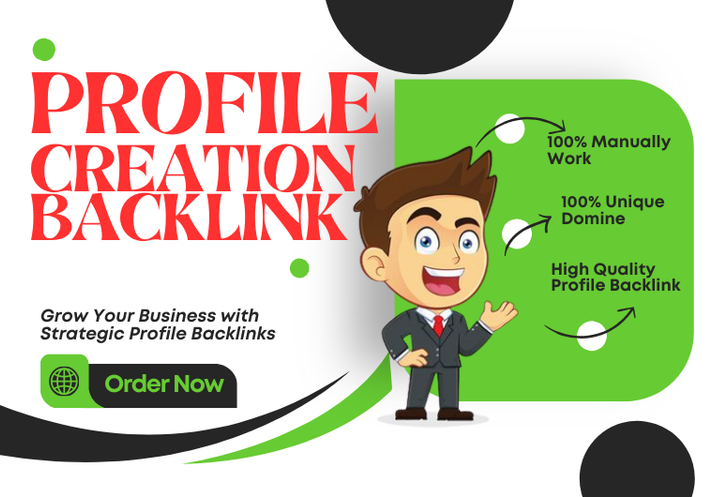 60 Profiles Creation High Quality live backlinks