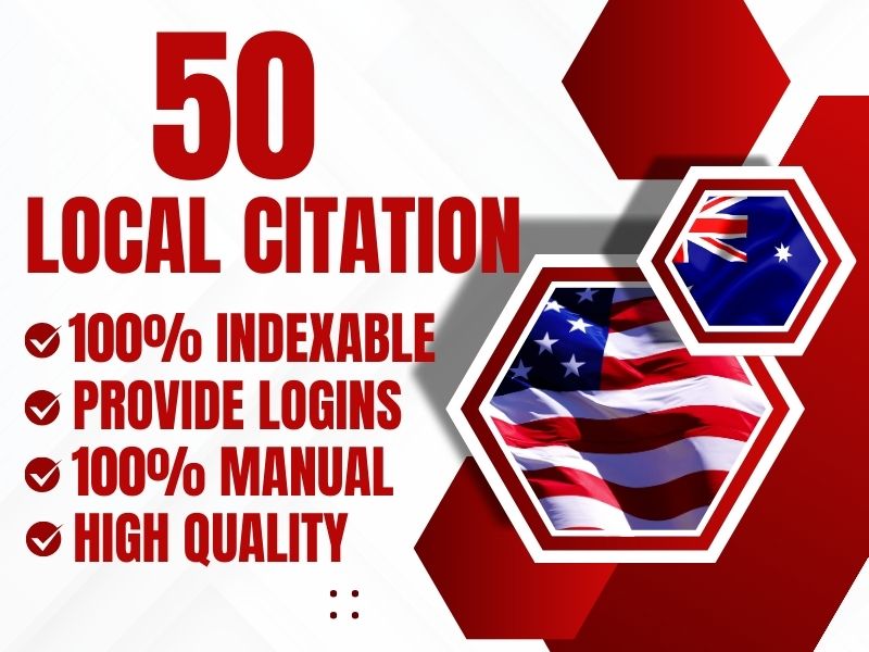 I will give 50 local citations backlinks to high auth...