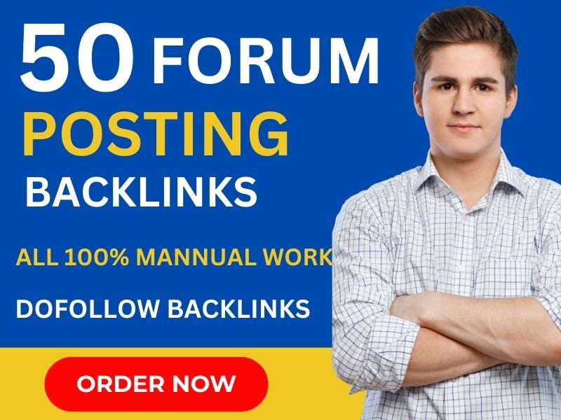 I will create manually unique 50 forum posting contex...