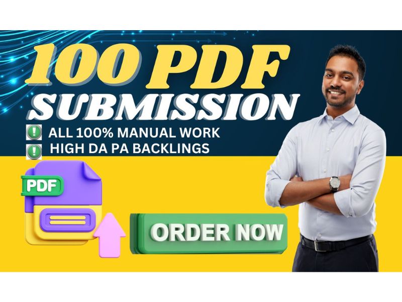 I will manually provide 100 PDF submission on high DA...
