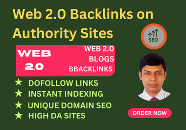 Web 2.0 Backlinks on High DA Sites get Dofollow Backl...