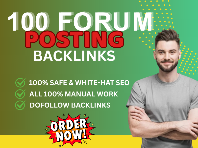 I will provide 100 forum backlinks posting high autho...