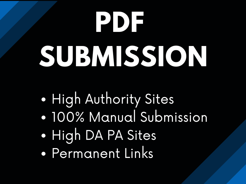 I will submit PDF Documents to High Authority PDF sub...