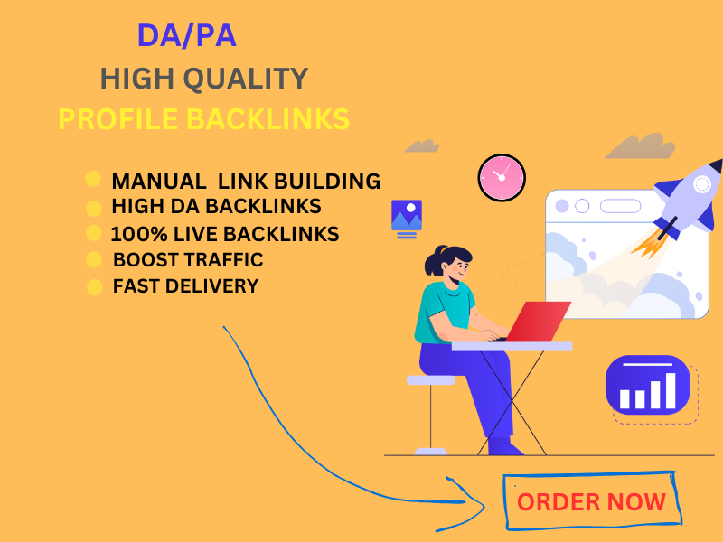 We Will Build 100 Create High Dofollow Manually Profi...