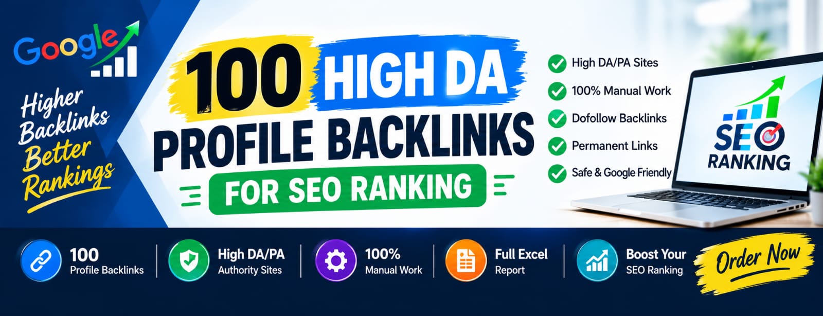 Create 100 High DA Profile Backlinks for SEO Rangking
