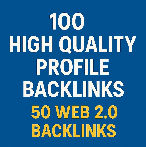I will do 100 profile Backlinks and plus 50 web 2.0 B...