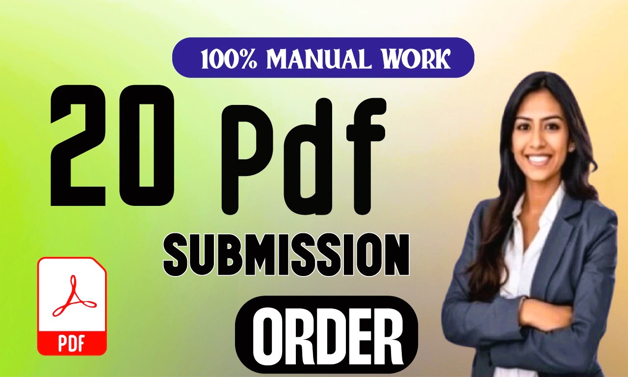 I will do make 20 PDF submission backlinks top sharin...
