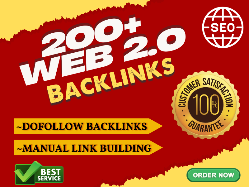 Get 200+ Powerful Web 2.0 Backlinks to Enhance Domain...