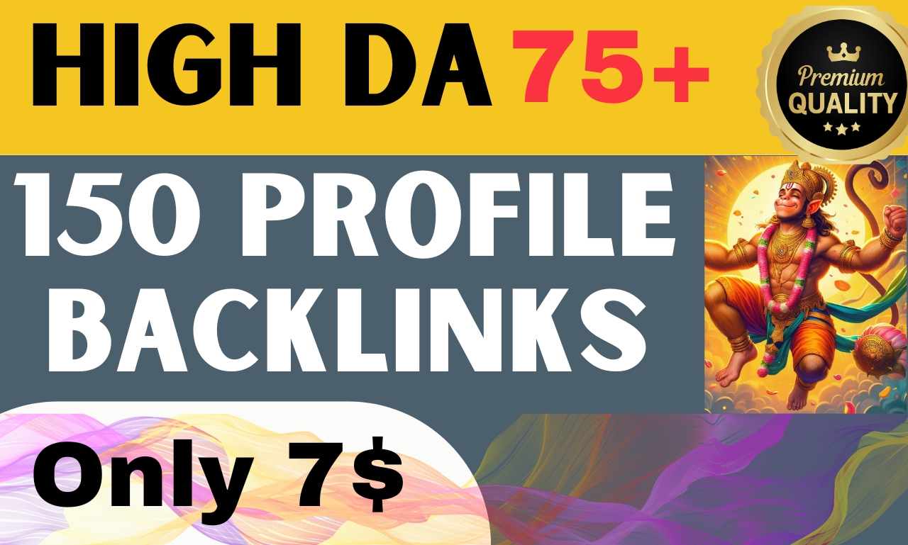 I will Do 150 High DA Profile Backlinks for rapid Ran...
