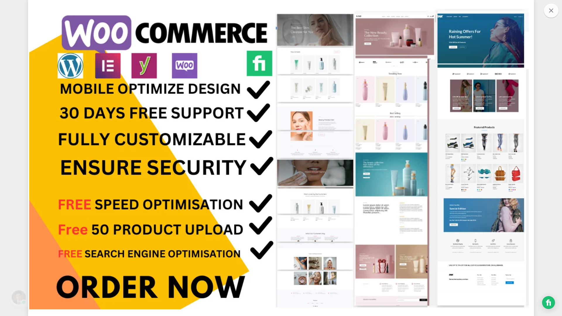 I will build, design woocommerce online store, word...