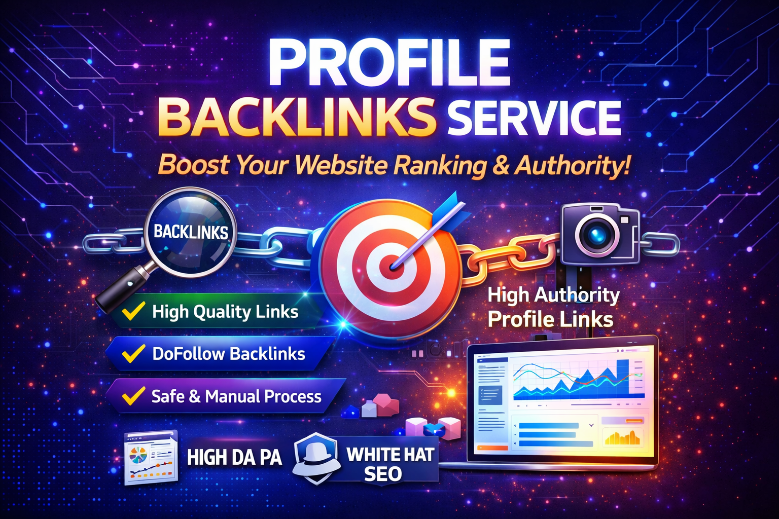 I Will Create 510+ Profile and 20 Web2.0 Manual Backl...