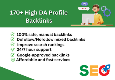 I will do 170+ High DA Profile Backlinks for Organic ...