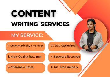 I will provide plagiarism free writing services for y...
